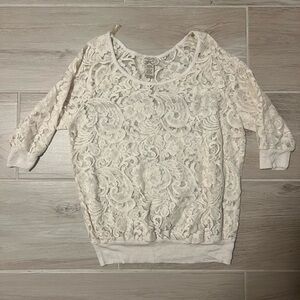 Floral Long Sleeve Blouse, Eyelash Couture